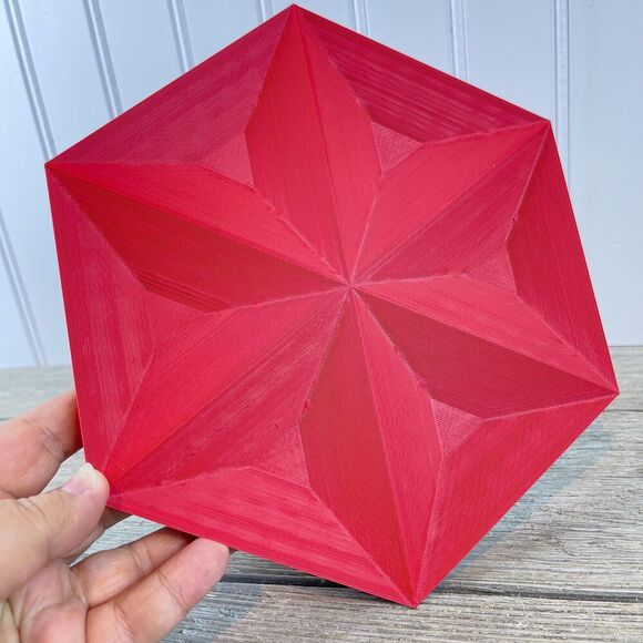 Hand Crafted Scarlet Faceted Organizer - Picture 3 of 8